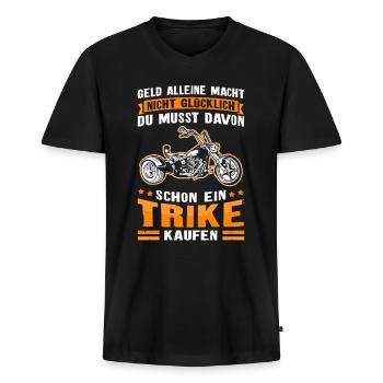 Trike Motorrad Trikes Dreirad Triker Geschenk - Männer Premium Bio T-Shirt mit V-Ausschnitt - Schwarz - Vorne - Nico (187cm)