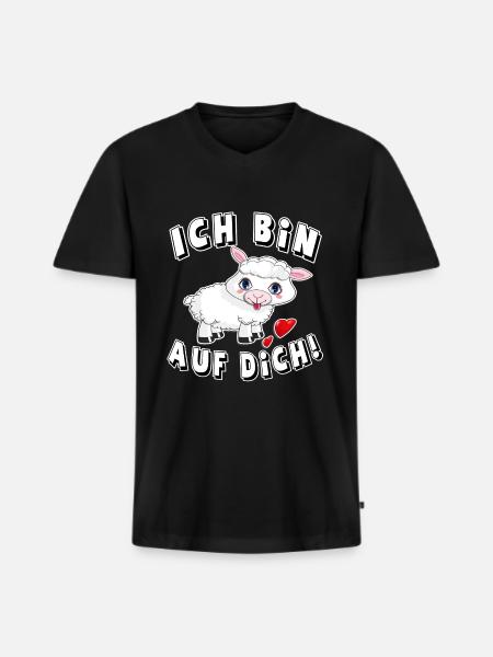 J’adore ton amour - T-shirt encolure en V Premium bio Homme - noir