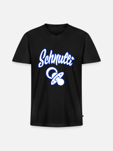 Schnulli Schnuller - Männer Premium Bio T-Shirt mit V-Ausschnitt - Schwarz