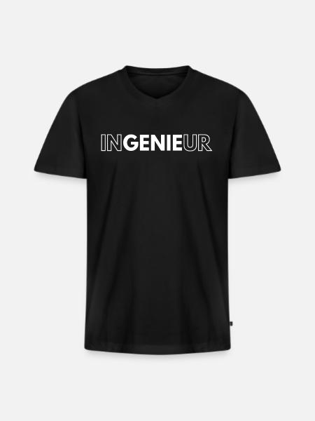 Engineer - Men's Premium Organic T-shirt with V-neck - black