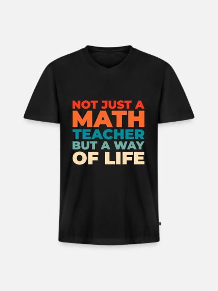Math Teacher Math Teacher - Men's Premium Organic T-shirt with V-neck - black