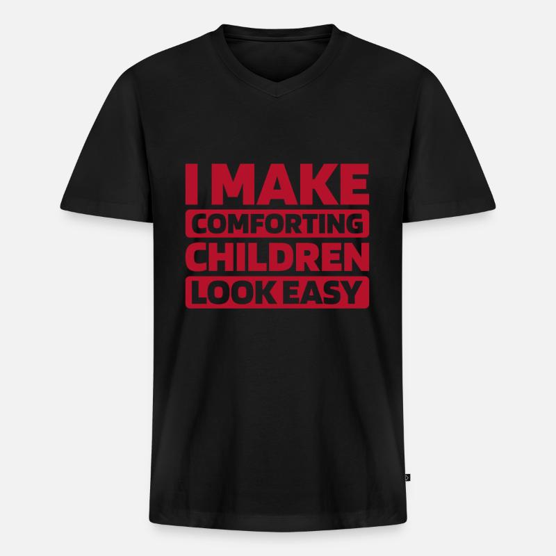 Kinderkrankenschwester - Männer Premium Bio T-Shirt mit V-Ausschnitt - Schwarz