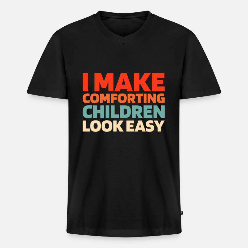 Kinderkrankenschwester - Männer Premium Bio T-Shirt mit V-Ausschnitt - Schwarz