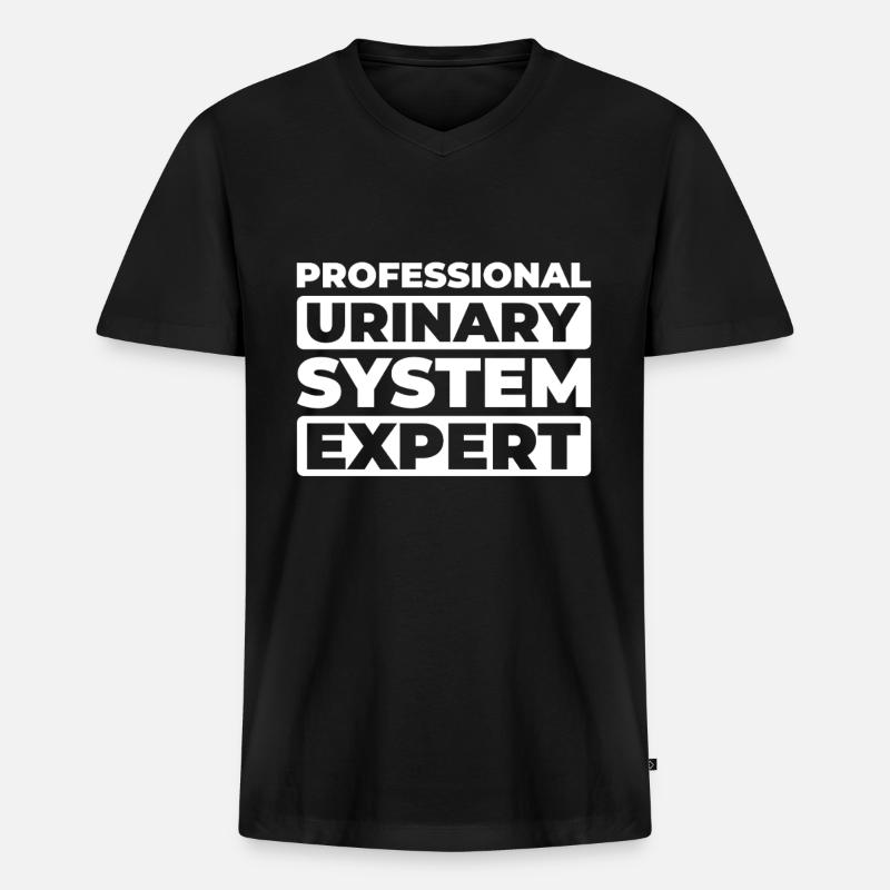 Urologe - Männer Premium Bio T-Shirt mit V-Ausschnitt - Schwarz