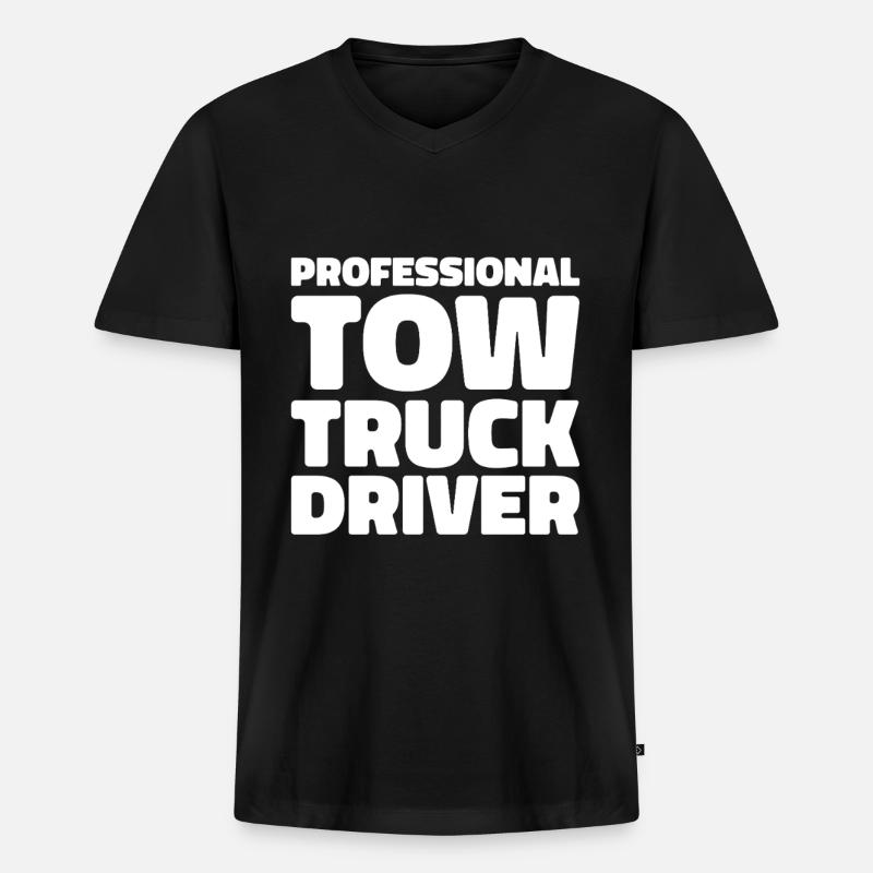 Abschleppdienst Abschlepper - Männer Premium Bio T-Shirt mit V-Ausschnitt - Schwarz