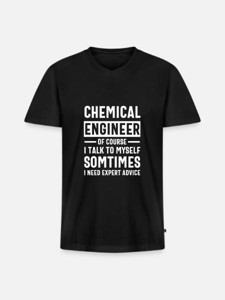 chemical engineer - Men's Premium Organic T-shirt with V-neck - black