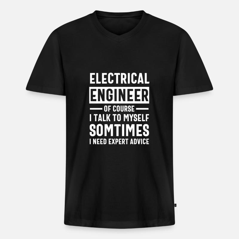 electrical engineer - Men's Premium Organic T-shirt with V-neck - black