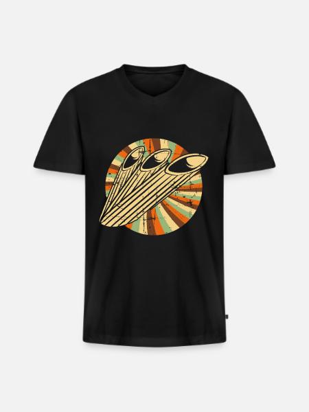 noodles - Men's Premium Organic T-shirt with V-neck - black
