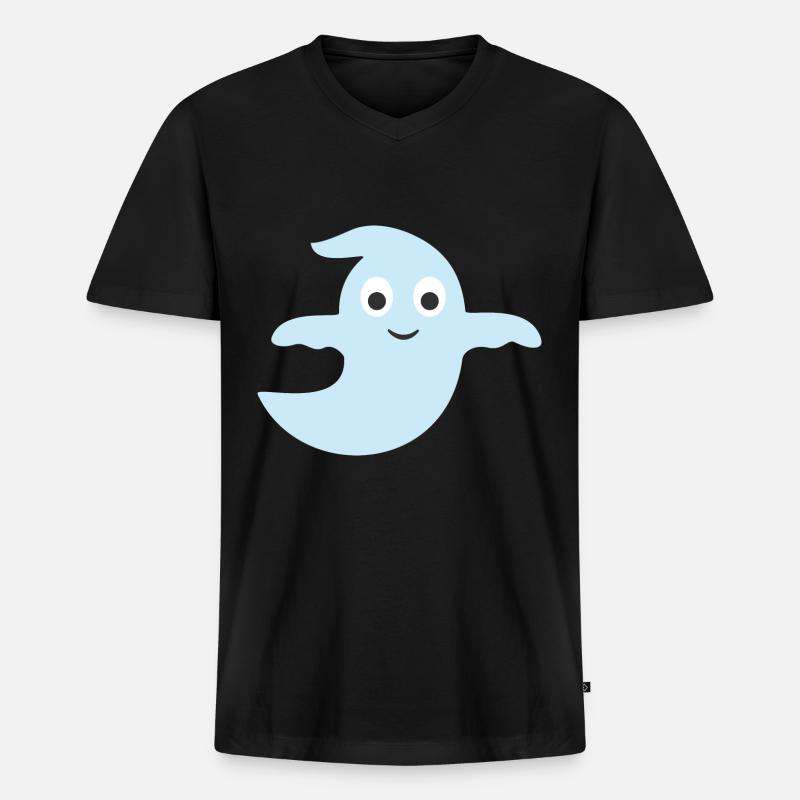 Geist - Männer Premium Bio T-Shirt mit V-Ausschnitt - Schwarz