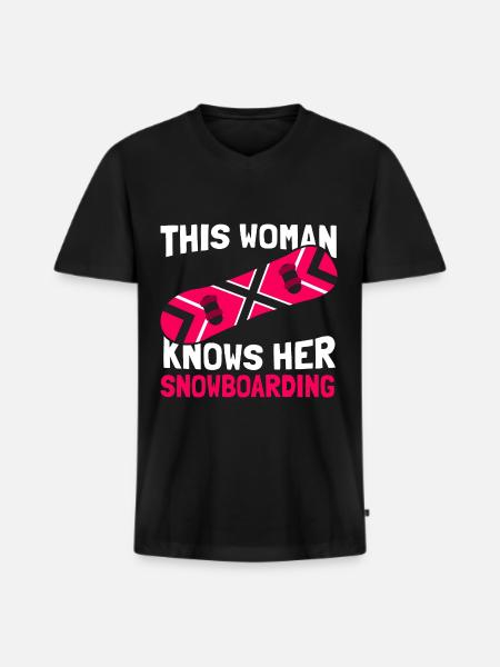 Snowboard Snowboarder Snowboarding - Men's Premium Organic T-shirt with V-neck - black