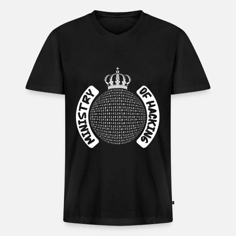 Programmierer Coder Software Entwickler - Männer Premium Bio T-Shirt mit V-Ausschnitt - Schwarz