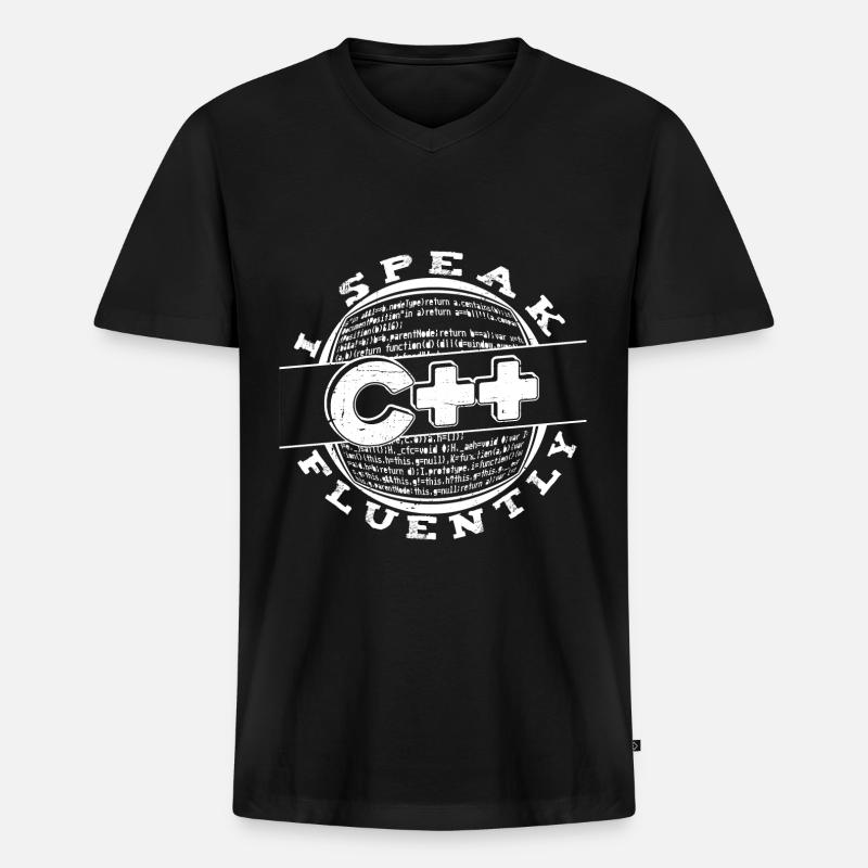 Programmierer Coder Software Entwickler - Männer Premium Bio T-Shirt mit V-Ausschnitt - Schwarz