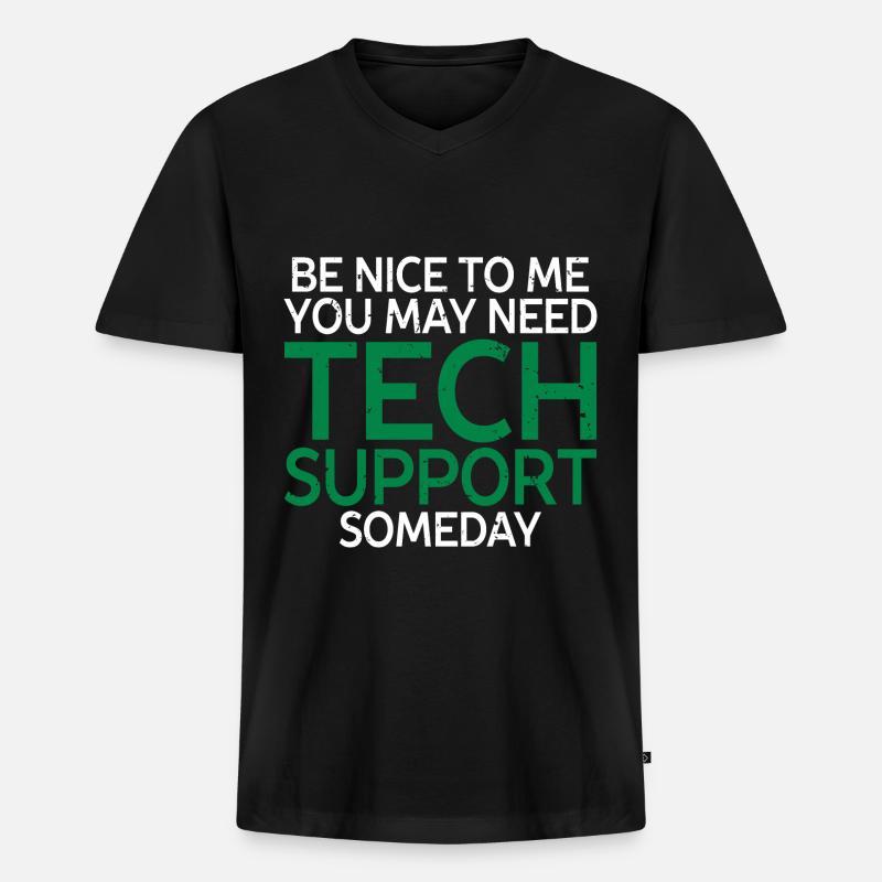 programmierer, evolution, computer, nerd - Männer Premium Bio T-Shirt mit V-Ausschnitt - Schwarz
