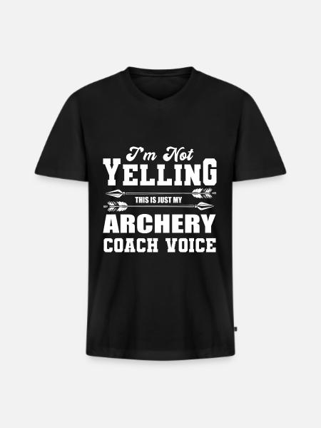 Archer Archery Arrow Archery Archery - Men's Premium Organic T-shirt with V-neck - black