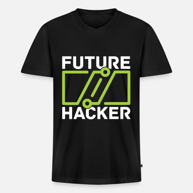 Programmer Coder Software Developer - Men's Premium Organic T-shirt with V-neck - black