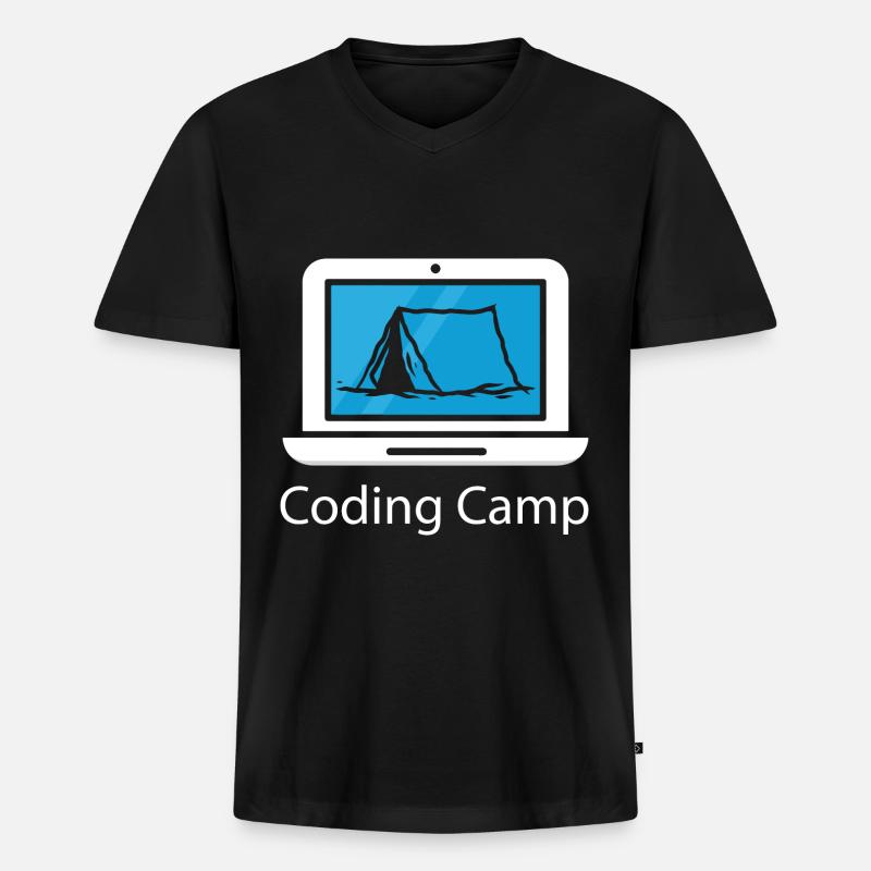 Programmierer Coder Software Entwickler - Männer Premium Bio T-Shirt mit V-Ausschnitt - Schwarz