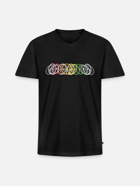 Felgen Raeder Fahrraeder - Männer Premium Bio T-Shirt mit V-Ausschnitt - Schwarz