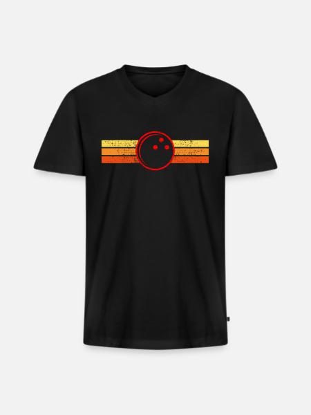 Bowling Bowling Bowling Bowling - Men's Premium Organic T-shirt with V-neck - black