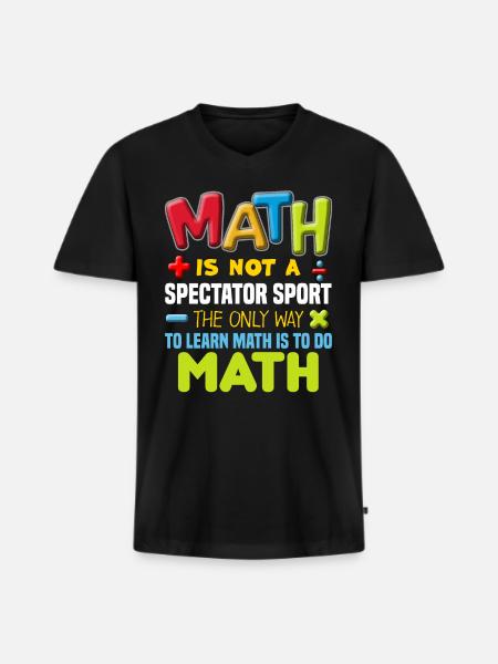 Math teacher teacher - Men's Premium Organic T-shirt with V-neck - black