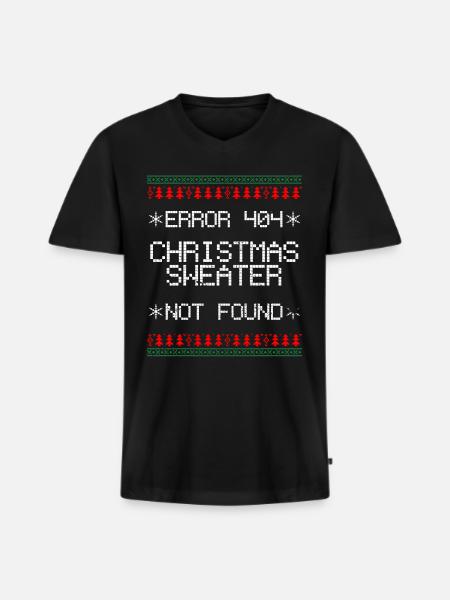 Computer scientist Christmas - Men's Premium Organic T-shirt with V-neck - black