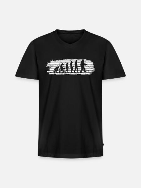 Firefighter Evolution Gift - Men's Premium Organic T-shirt with V-neck - black