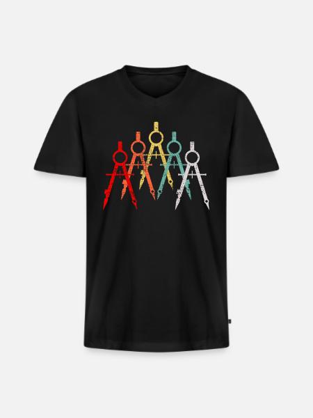 Architekt Geschenkidee - Männer Premium Bio T-Shirt mit V-Ausschnitt - Schwarz