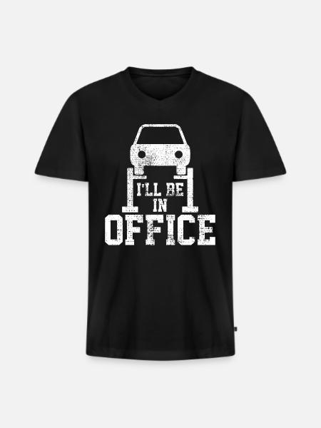 Auto mechanic workshop - Men's Premium Organic T-shirt with V-neck - black