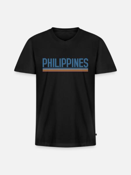 Philippines Philippines Philippines - Men's Premium Organic T-shirt with V-neck - black