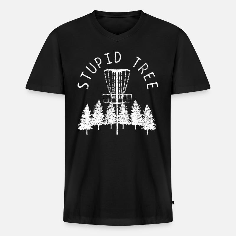 DISC GOLF PARK - Männer Premium Bio T-Shirt mit V-Ausschnitt - Schwarz