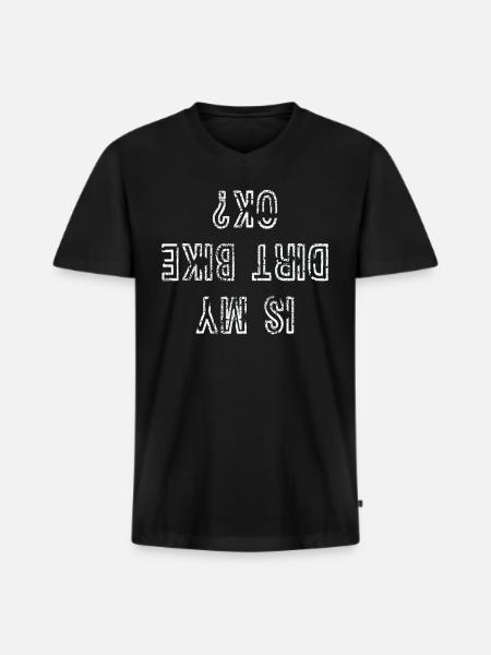 VTT VTT Descente - T-shirt encolure en V Premium bio Homme - noir
