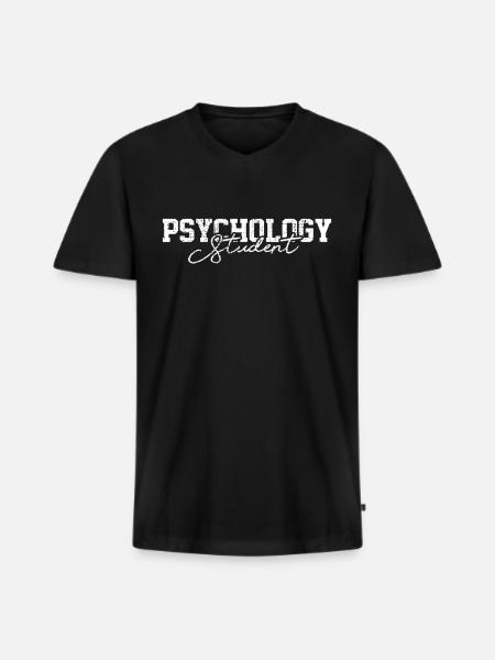 Psychologie Studium Studentin - Männer Premium Bio T-Shirt mit V-Ausschnitt - Schwarz