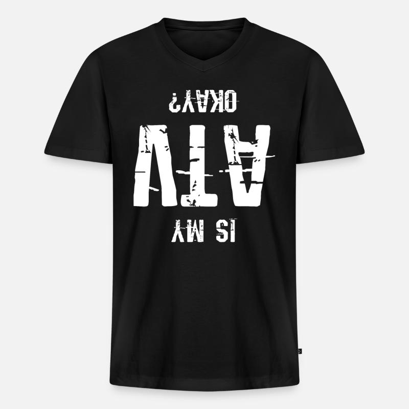 Quad - Männer Premium Bio T-Shirt mit V-Ausschnitt - Schwarz