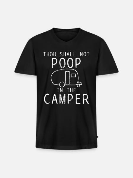 Camping Quote Funny - Men's Premium Organic T-shirt with V-neck - black