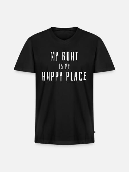 Capitaines de bateaux - T-shirt encolure en V Premium bio Homme - noir