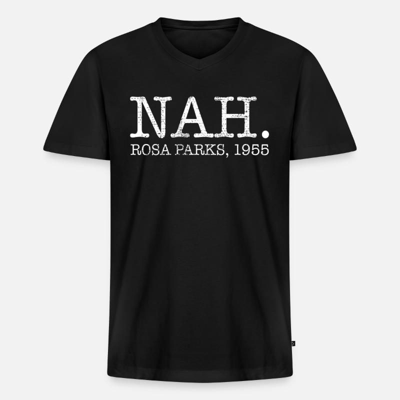 Rosa Parks - Männer Premium Bio T-Shirt mit V-Ausschnitt - Schwarz