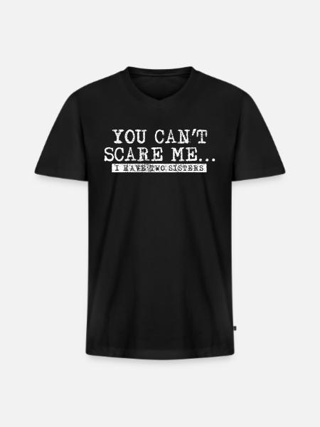 Geschwister Schwestern Zwei - Männer Premium Bio T-Shirt mit V-Ausschnitt - Schwarz