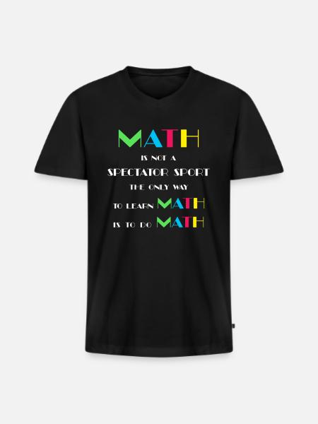 Mathe-Humor-Lehrer-Student - Männer Premium Bio T-Shirt mit V-Ausschnitt - Schwarz