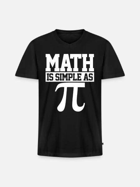 Pi Day - Men's Premium Organic T-shirt with V-neck - black