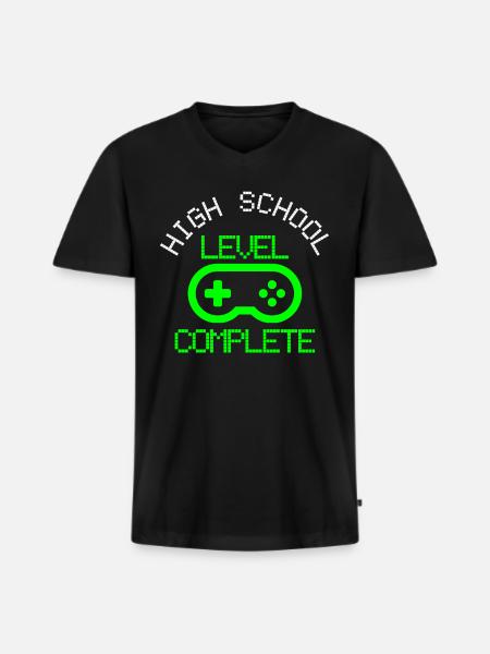 high school graduation - Men's Premium Organic T-shirt with V-neck - black
