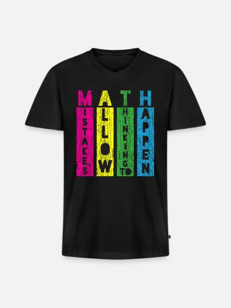 Math teacher design - Men's Premium Organic T-shirt with V-neck - black