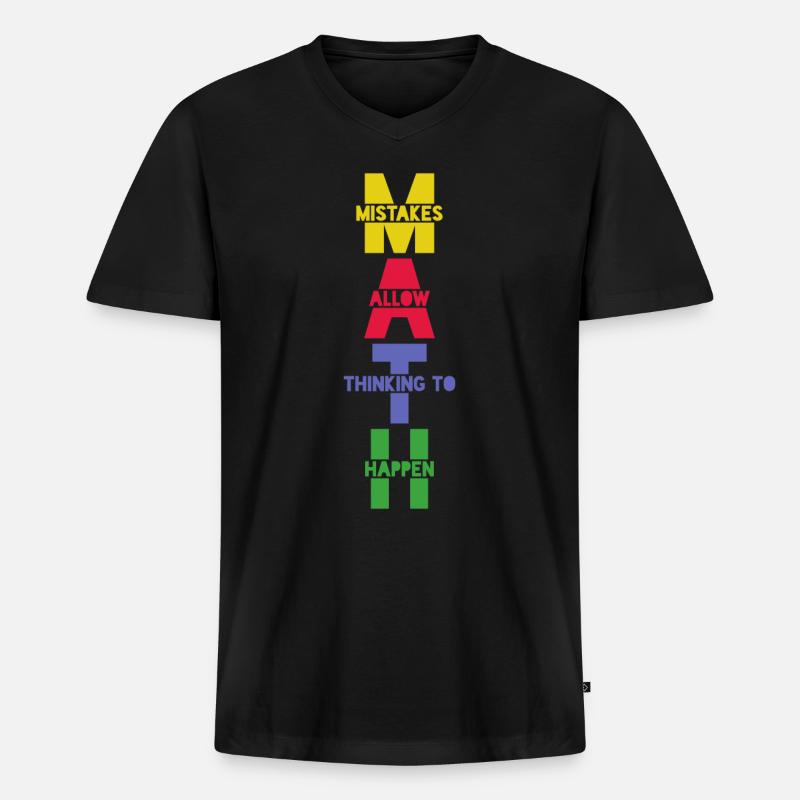 Math math math - Men's Premium Organic T-shirt with V-neck - black