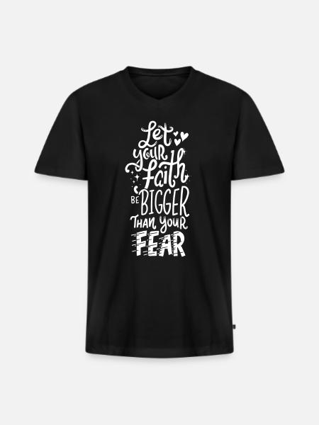 Christian faith - Men's Premium Organic T-shirt with V-neck - black