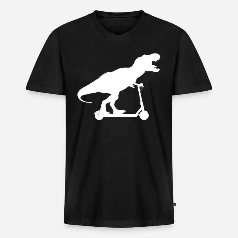 escooter - Männer Premium Bio T-Shirt mit V-Ausschnitt - Schwarz