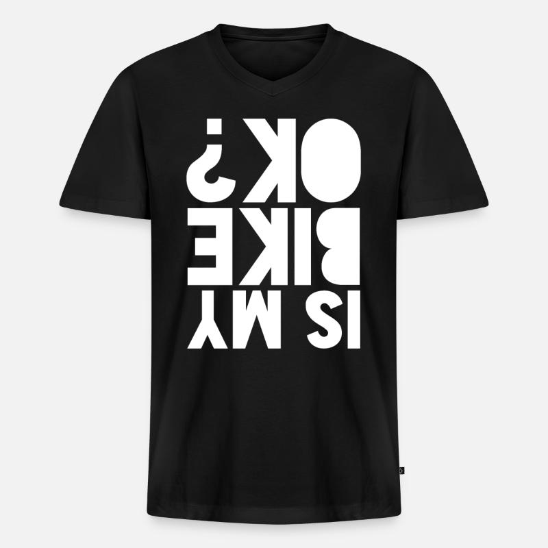 MTB - Männer Premium Bio T-Shirt mit V-Ausschnitt - Schwarz