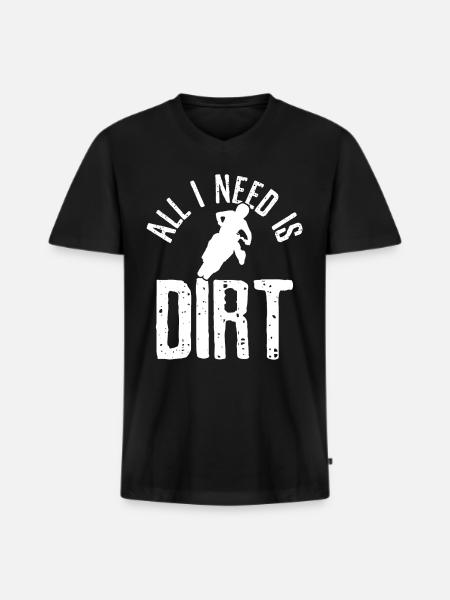 Motocross - Men's Premium Organic T-shirt with V-neck - black
