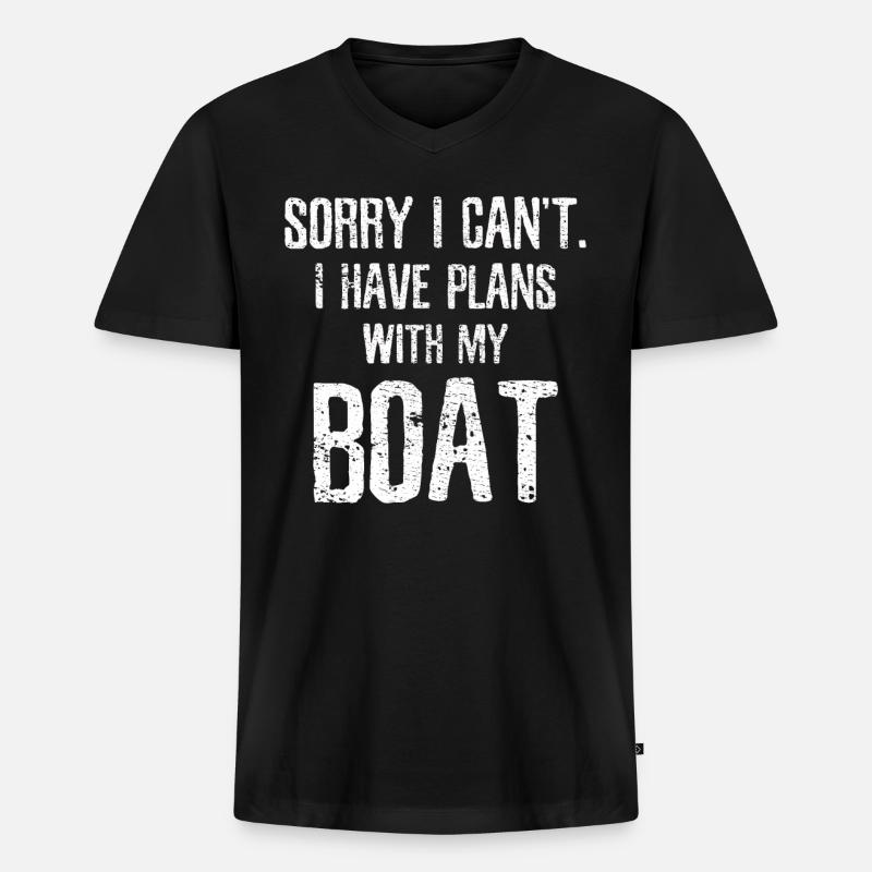 Bootfahren - Männer Premium Bio T-Shirt mit V-Ausschnitt - Schwarz