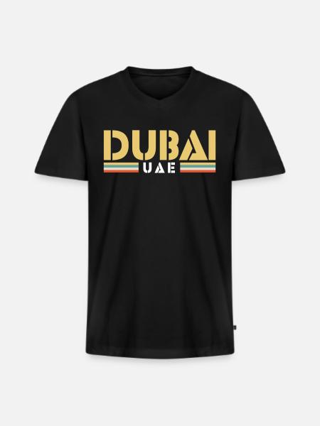Dubai - Men's Premium Organic T-shirt with V-neck - black