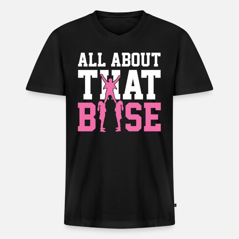 Cheerleading - Männer Premium Bio T-Shirt mit V-Ausschnitt - Schwarz