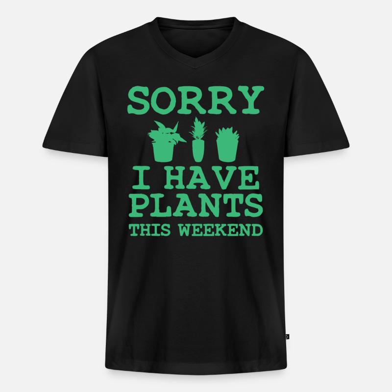 Gartenarbeit Spruch - Männer Premium Bio T-Shirt mit V-Ausschnitt - Schwarz