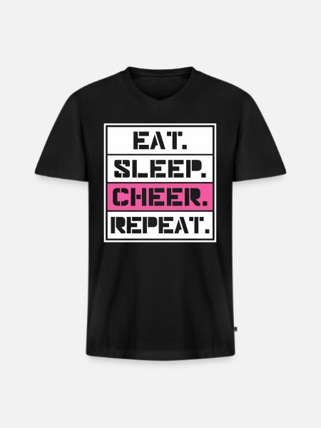Cheerleading - Men's Premium Organic T-shirt with V-neck - black